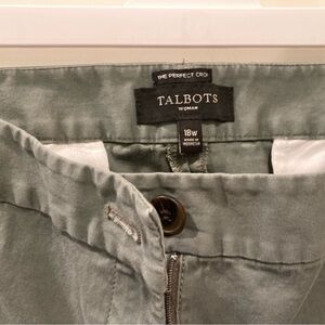 Talbots Olive Green The Perfect Crop pants